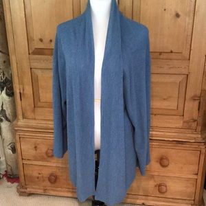 Eileen Fisher Blue Open Cardi 2x